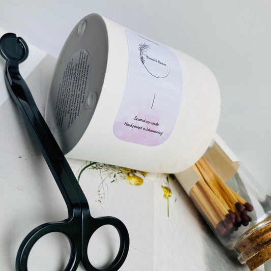 Marble Peony & Suede Blush Candle