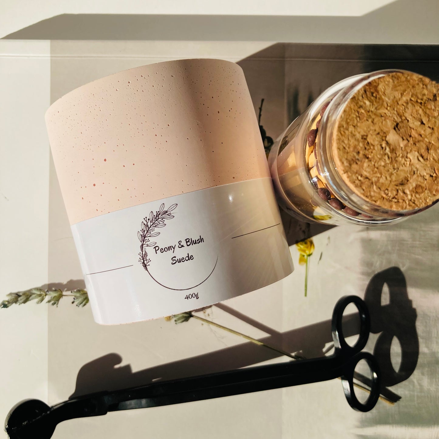 Peony & Suede Blush Candle