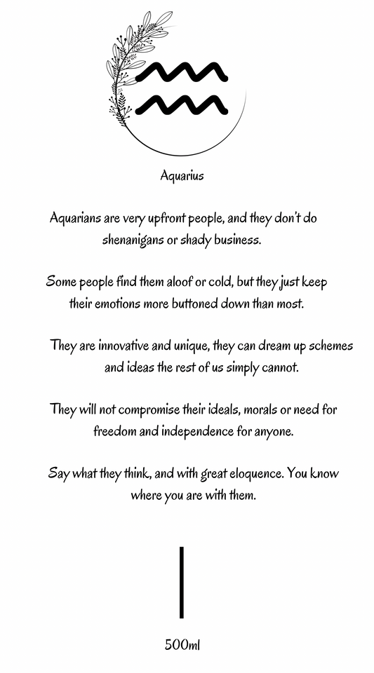 Aquarius Sign Candle