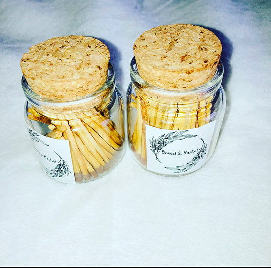 Small matches in a glass