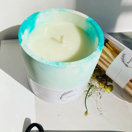 Marble Lotus Lime Candle