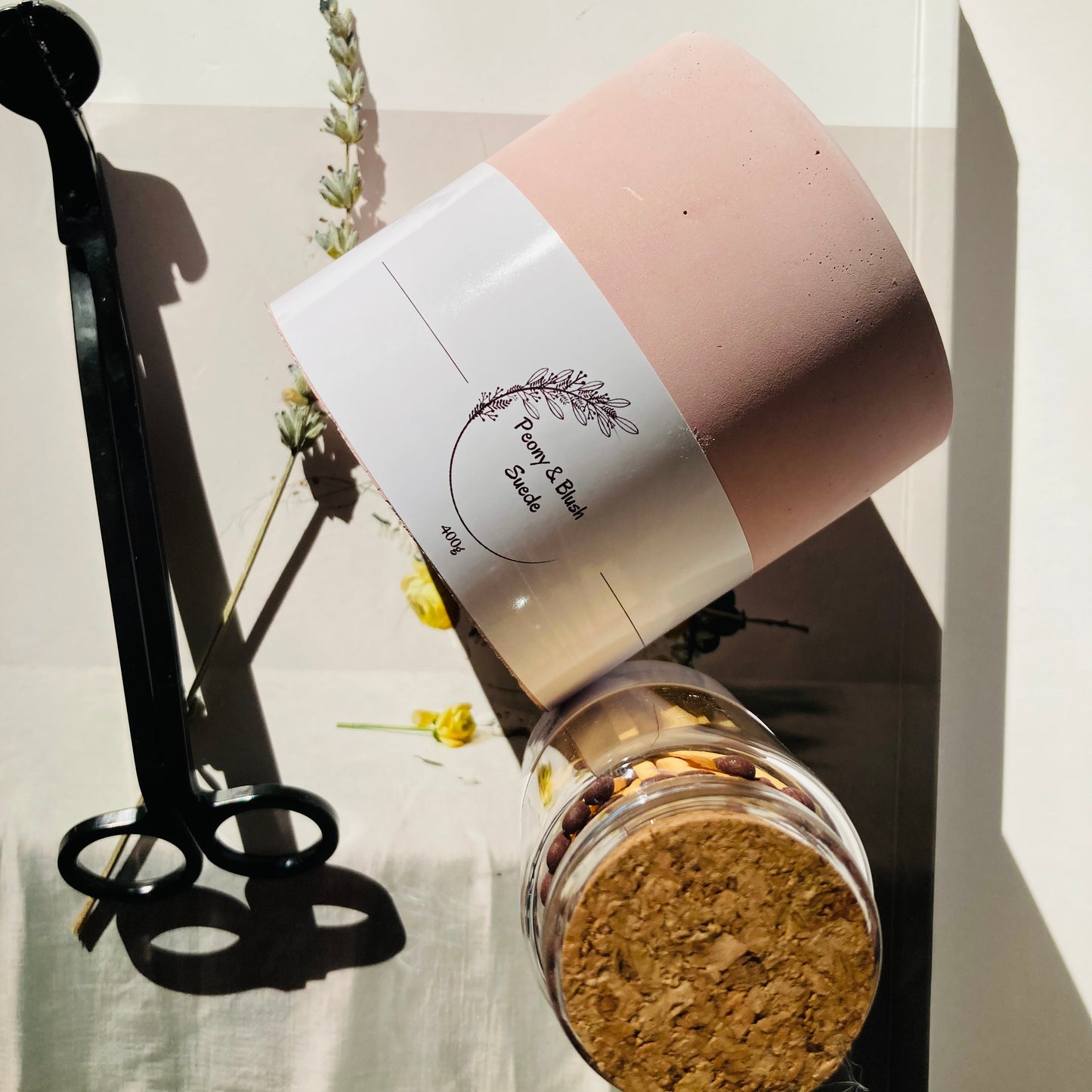 Peony & Suede Blush Candle